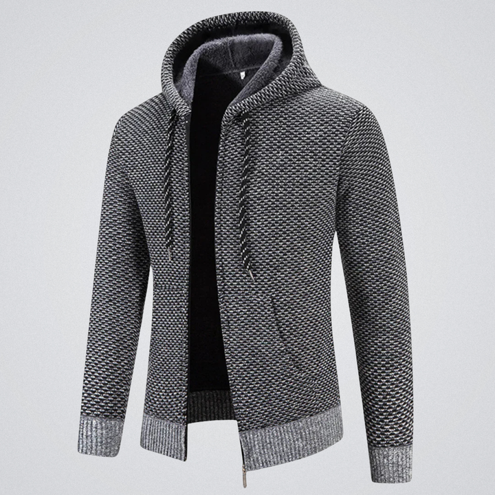 Cormac – Hooded Knit Zip Jacket