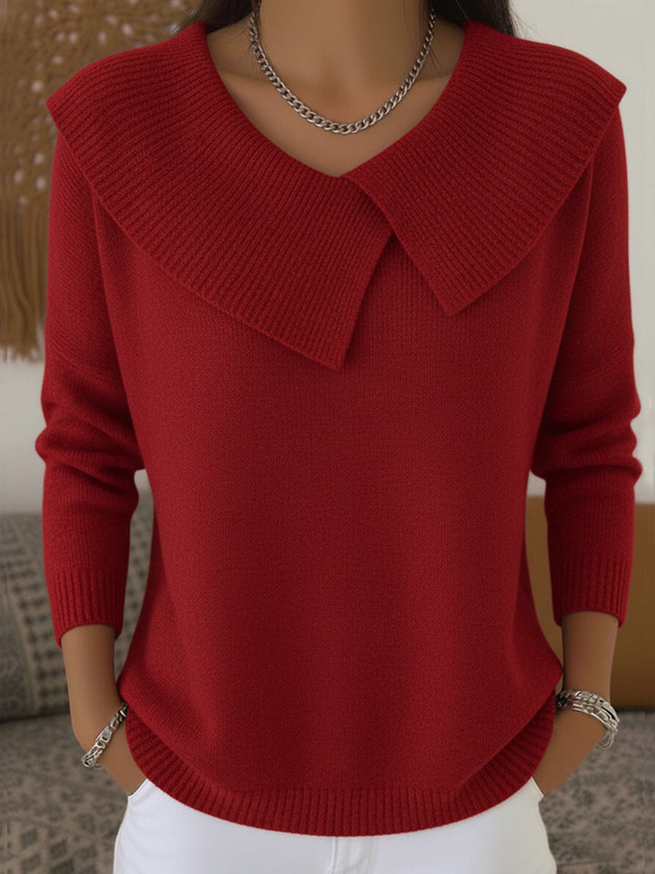 Maeve – Warm Knit Jumper with Soft Collar