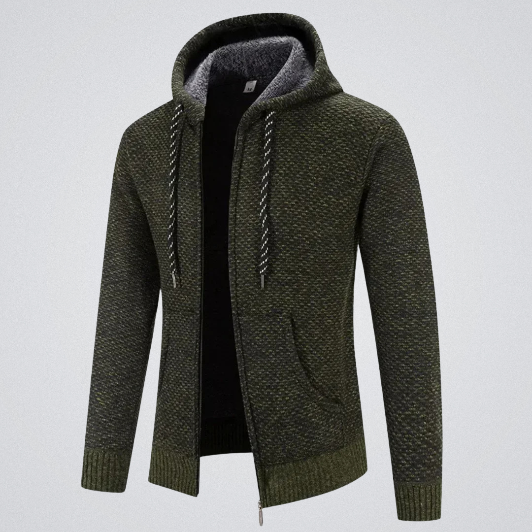 Cormac – Hooded Knit Zip Jacket