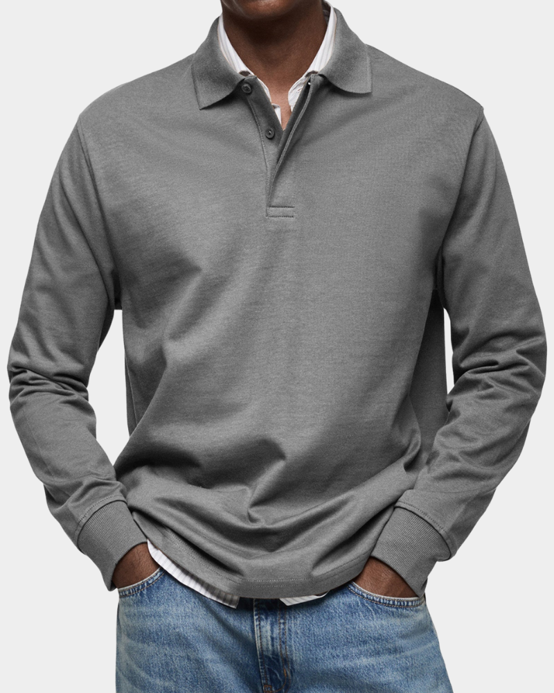 Seán – Comfortable Long-Sleeve Polo Shirt