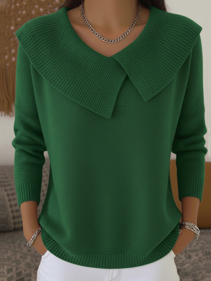 Maeve – Warm Knit Jumper with Soft Collar