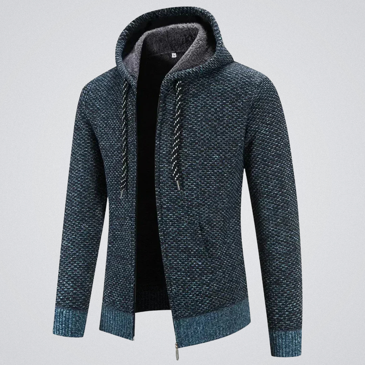 Cormac – Hooded Knit Zip Jacket