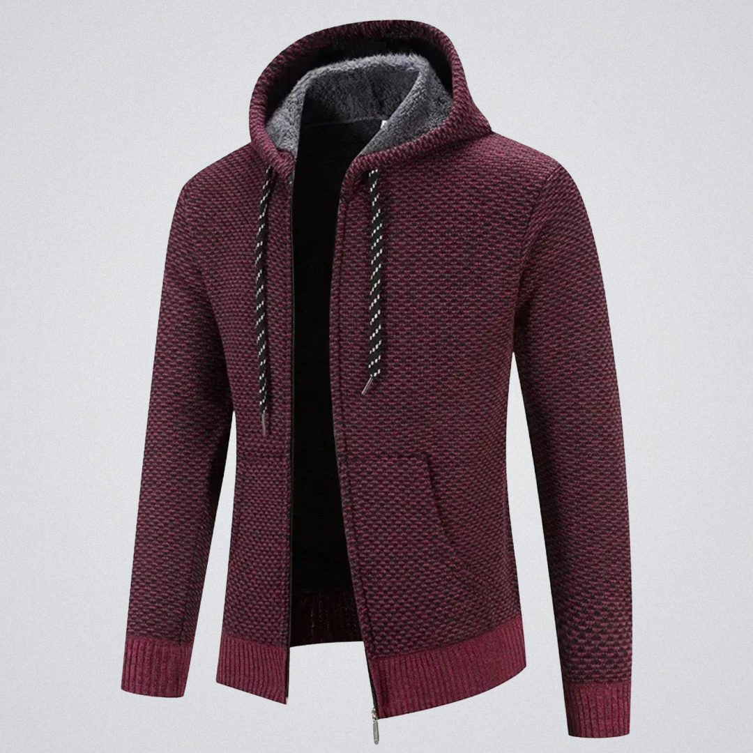 Cormac – Hooded Knit Zip Jacket
