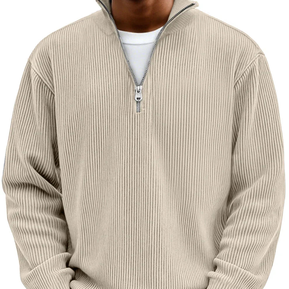 Seamus – Refined Half-Zip Knit Jumper