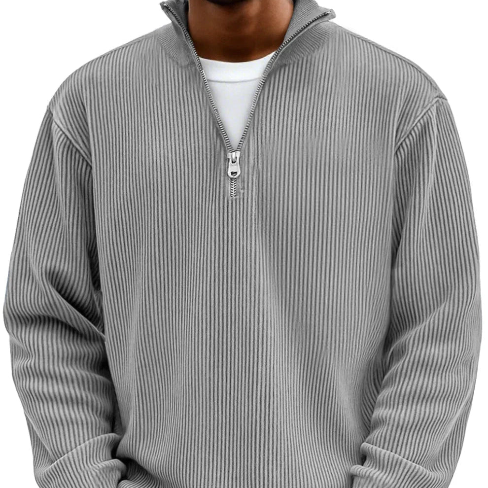 Seamus – Refined Half-Zip Knit Jumper